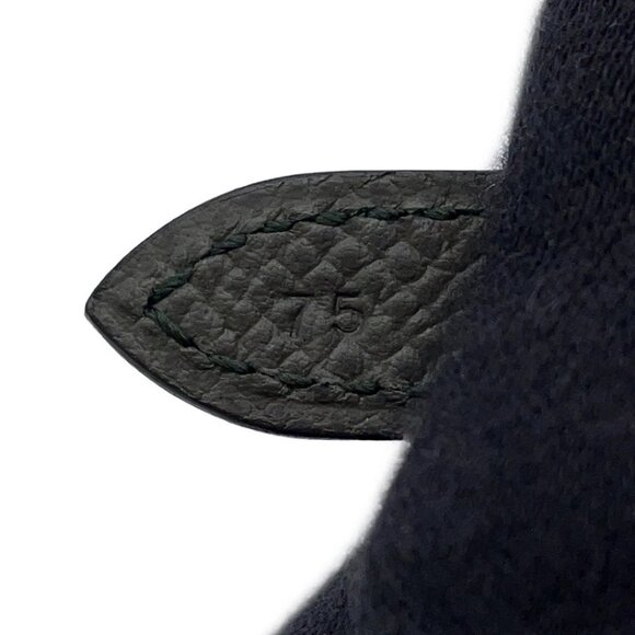 HERMES Carrousel Belt Size 75 Swift Leather/Epsom Mauve pale/Vert Maki - Picture 5 of 13